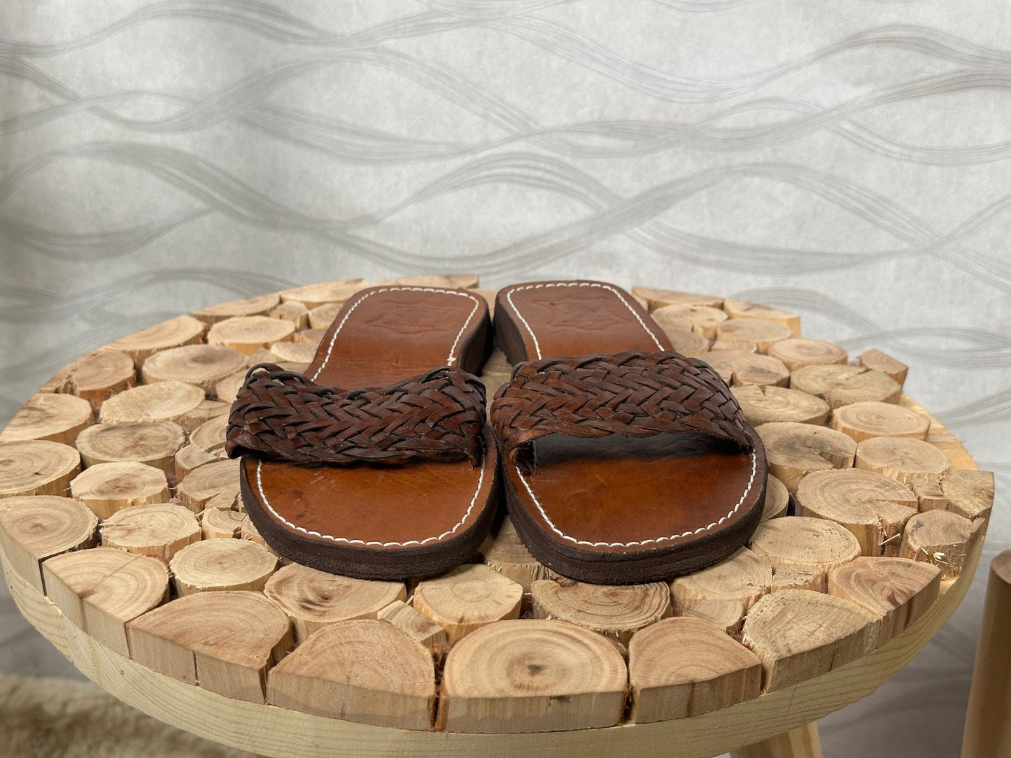 Handmade Braided Leather Sandals: Moroccan Boho Flats