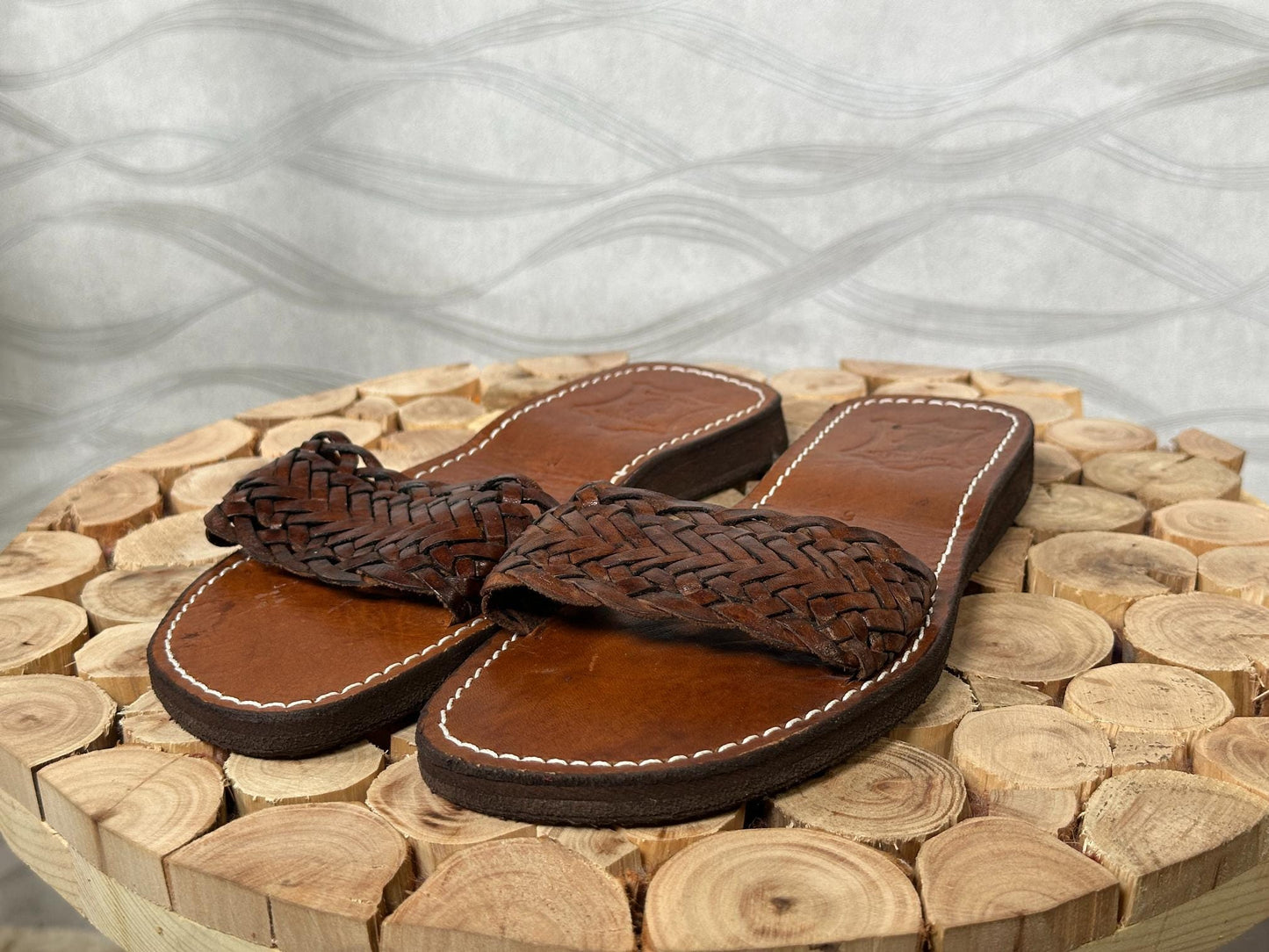 Handmade Braided Leather Sandals: Moroccan Boho Flats