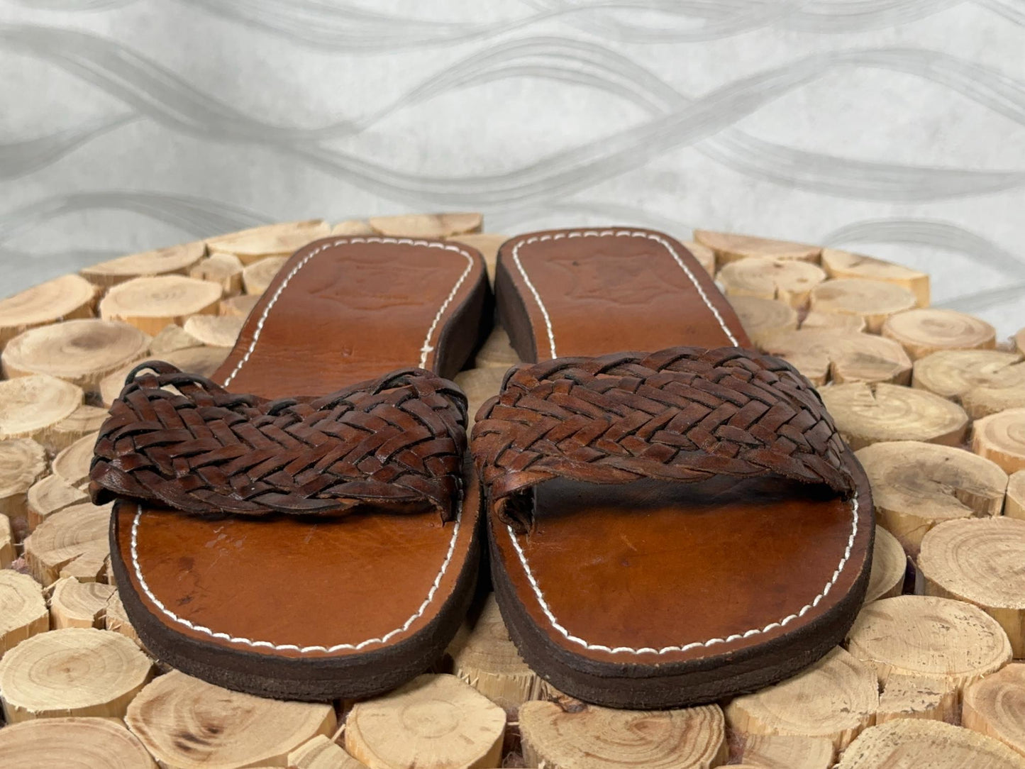 Handmade Braided Leather Sandals: Moroccan Boho Flats
