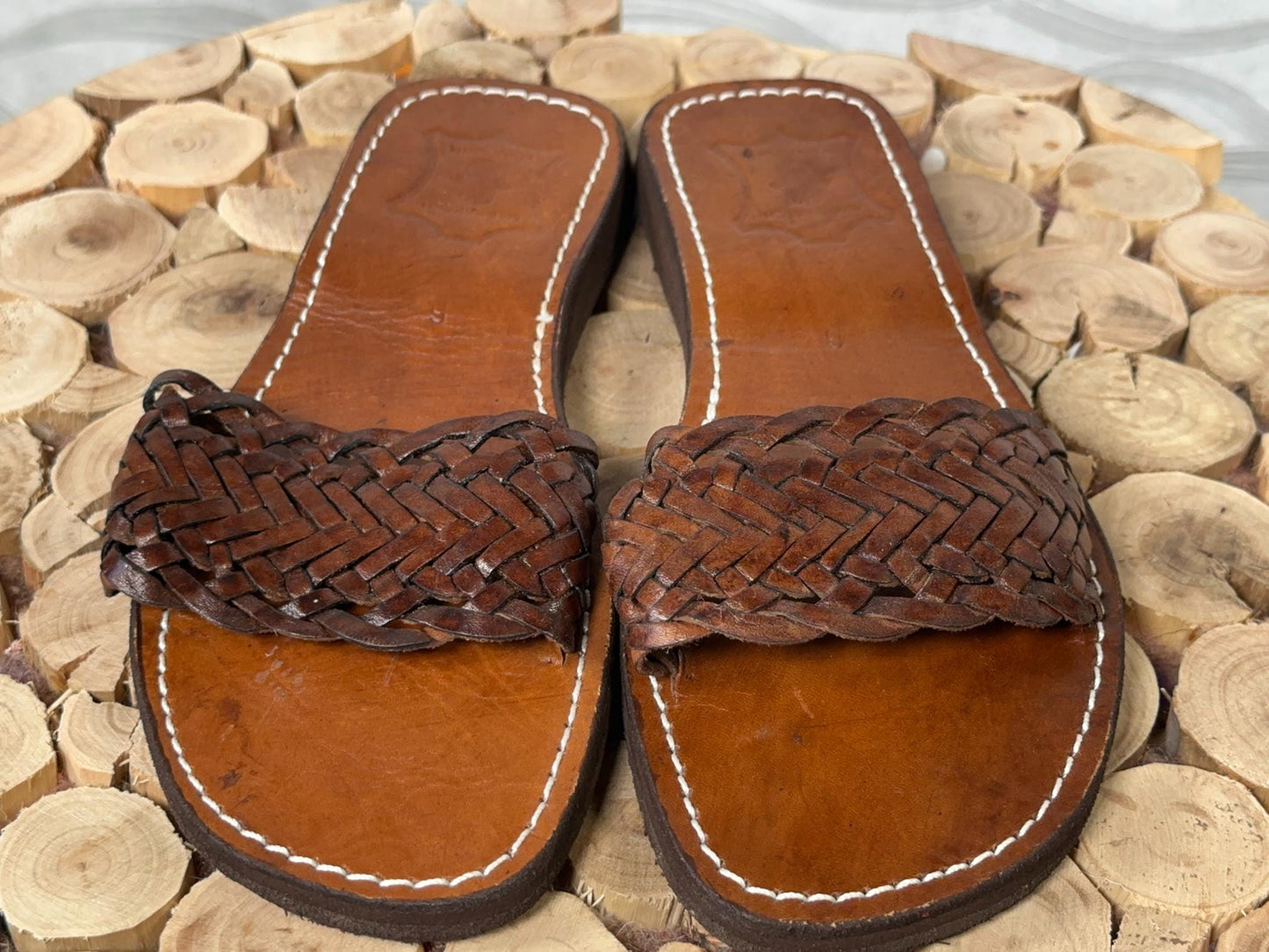 Handmade Braided Leather Sandals: Moroccan Boho Flats