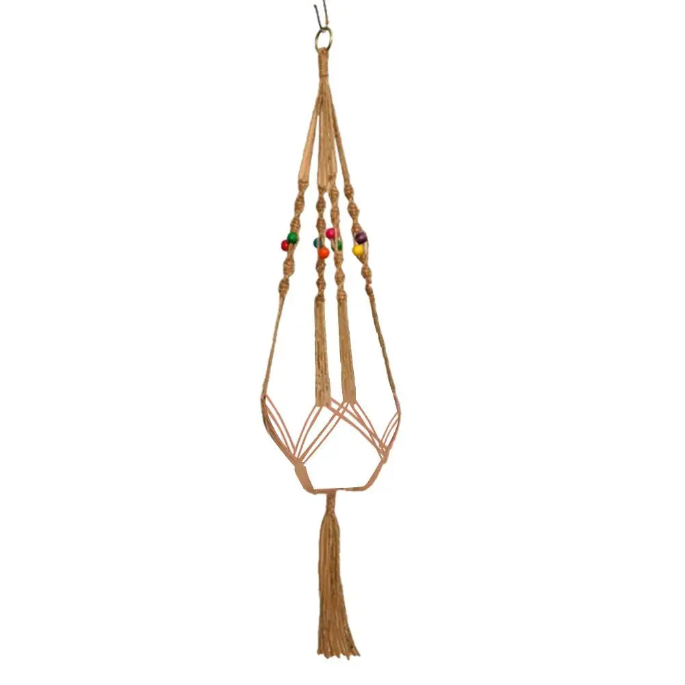 Handmade Macrame Plant Hanger – 1PCS Flower Pot Hanging Basket for Wall, Garden, and Courtyard Décor