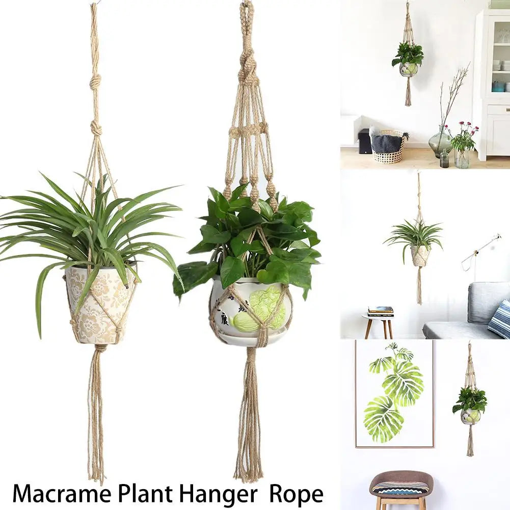 Handmade Macrame Plant Hanger – 1PCS Flower Pot Hanging Basket for Wall, Garden, and Courtyard Décor