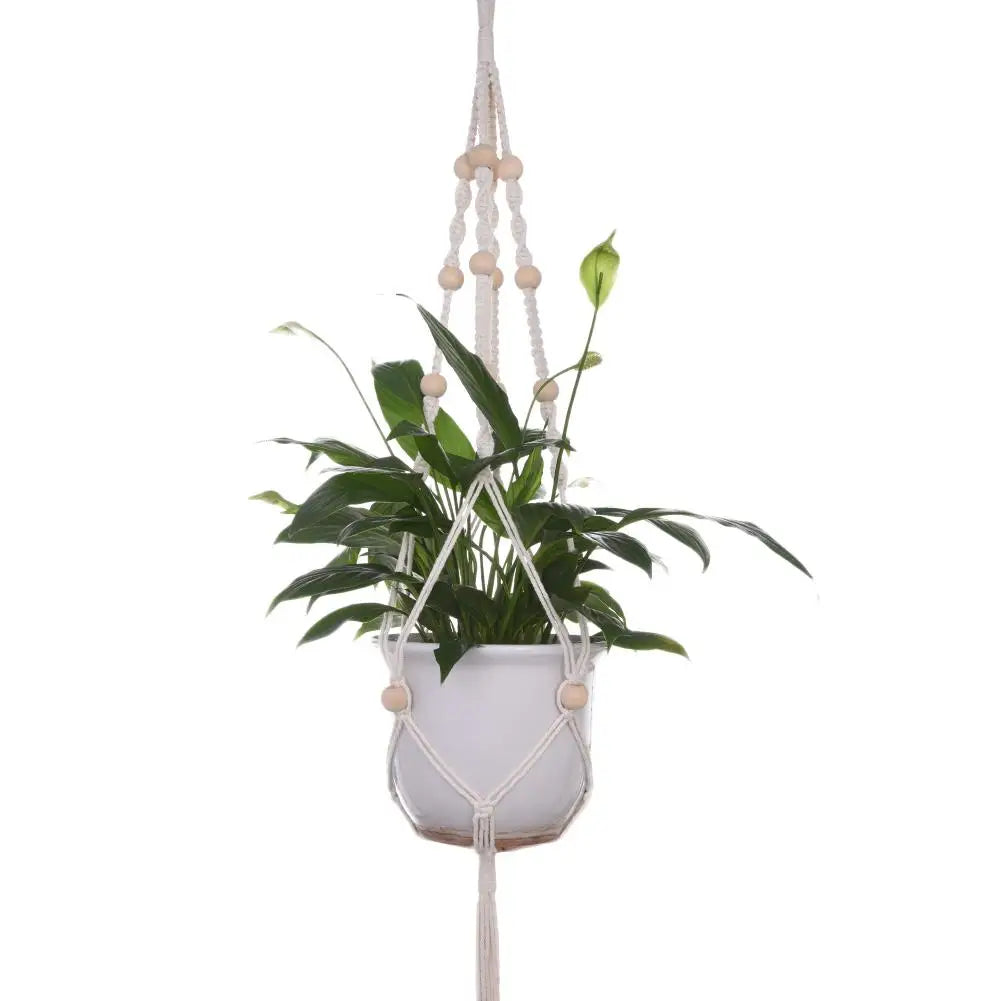 Handmade Macrame Plant Hanger – 1PCS Flower Pot Hanging Basket for Wall, Garden, and Courtyard Décor