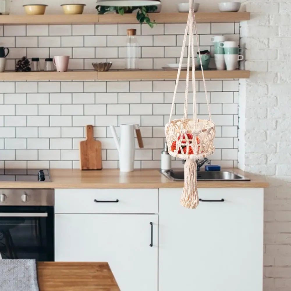 Handmade 3-Tier Macrame Plant Hanger | Boho Wall & Balcony Plant Holder for Indoor Flower Pots