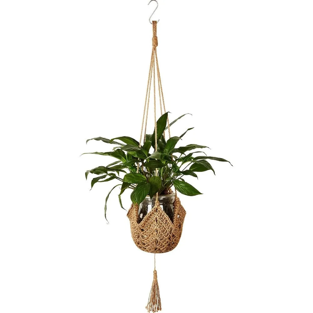 Handmade Macrame Plant Hanger | Hanging Flower Pot Basket for Wall, Garden, and Courtyard Décor