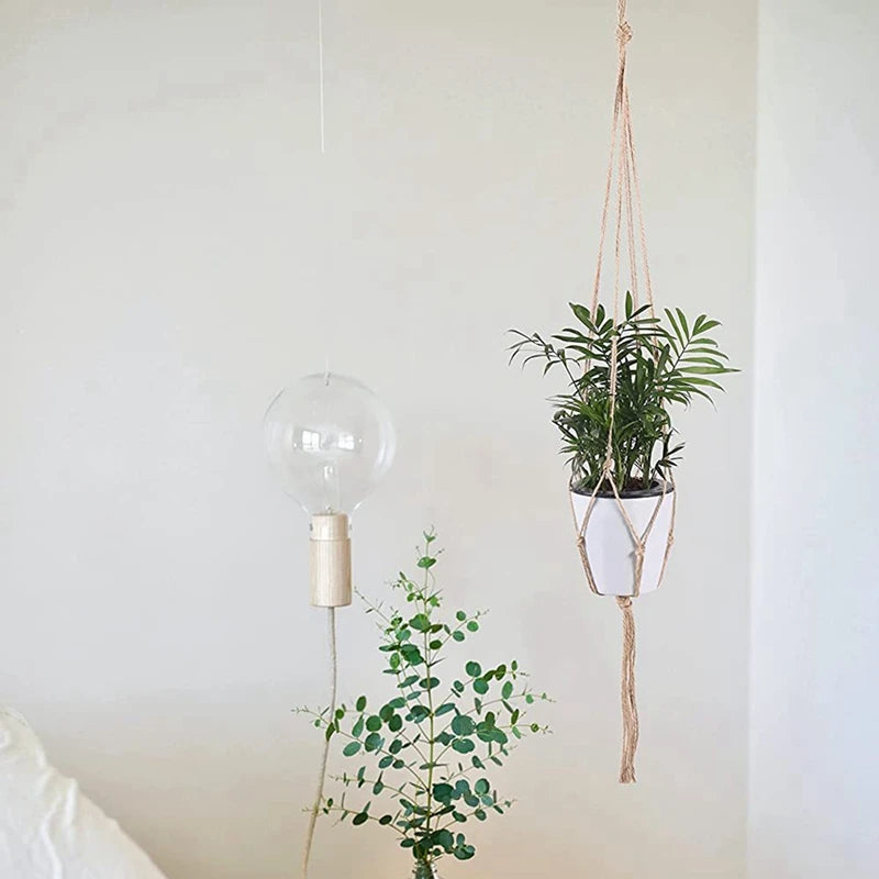 Handmade Macrame Plant Hanger – Flower Pot Hanging Basket for Wall, Garden, Courtyard, and Home Décor