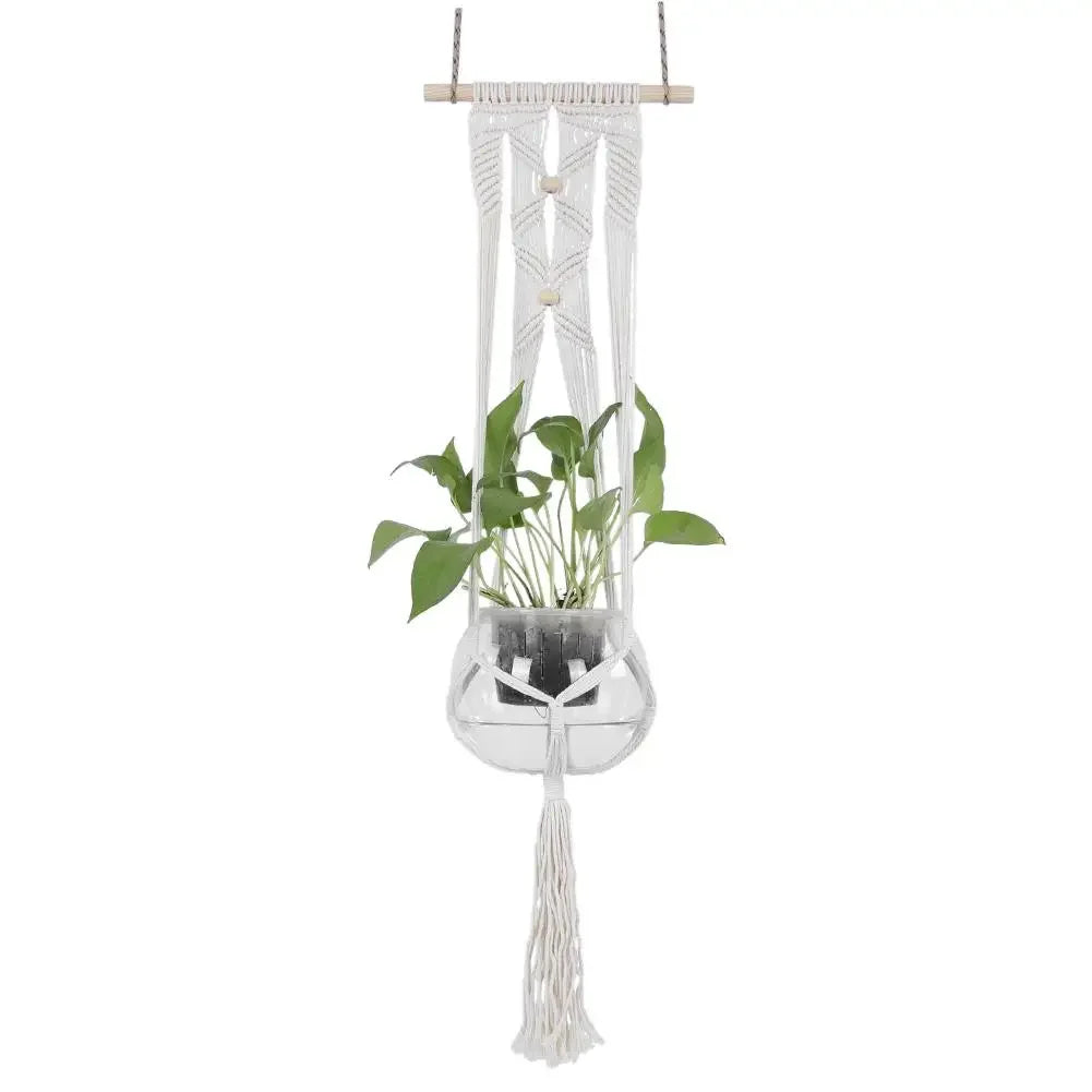 Handmade Macrame Wall Hanging Plant Hanger – Natural Cordage Basket for Plants, Flower Pot Holder, and Home Décor