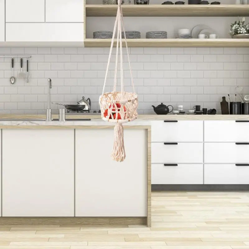 Handmade 3-Tier Macrame Plant Hanger | Boho Wall & Balcony Plant Holder for Indoor Flower Pots