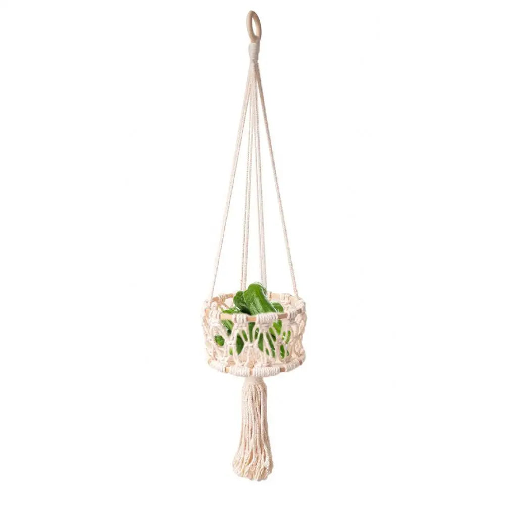 Handmade 3-Tier Macrame Plant Hanger | Boho Wall & Balcony Plant Holder for Indoor Flower Pots