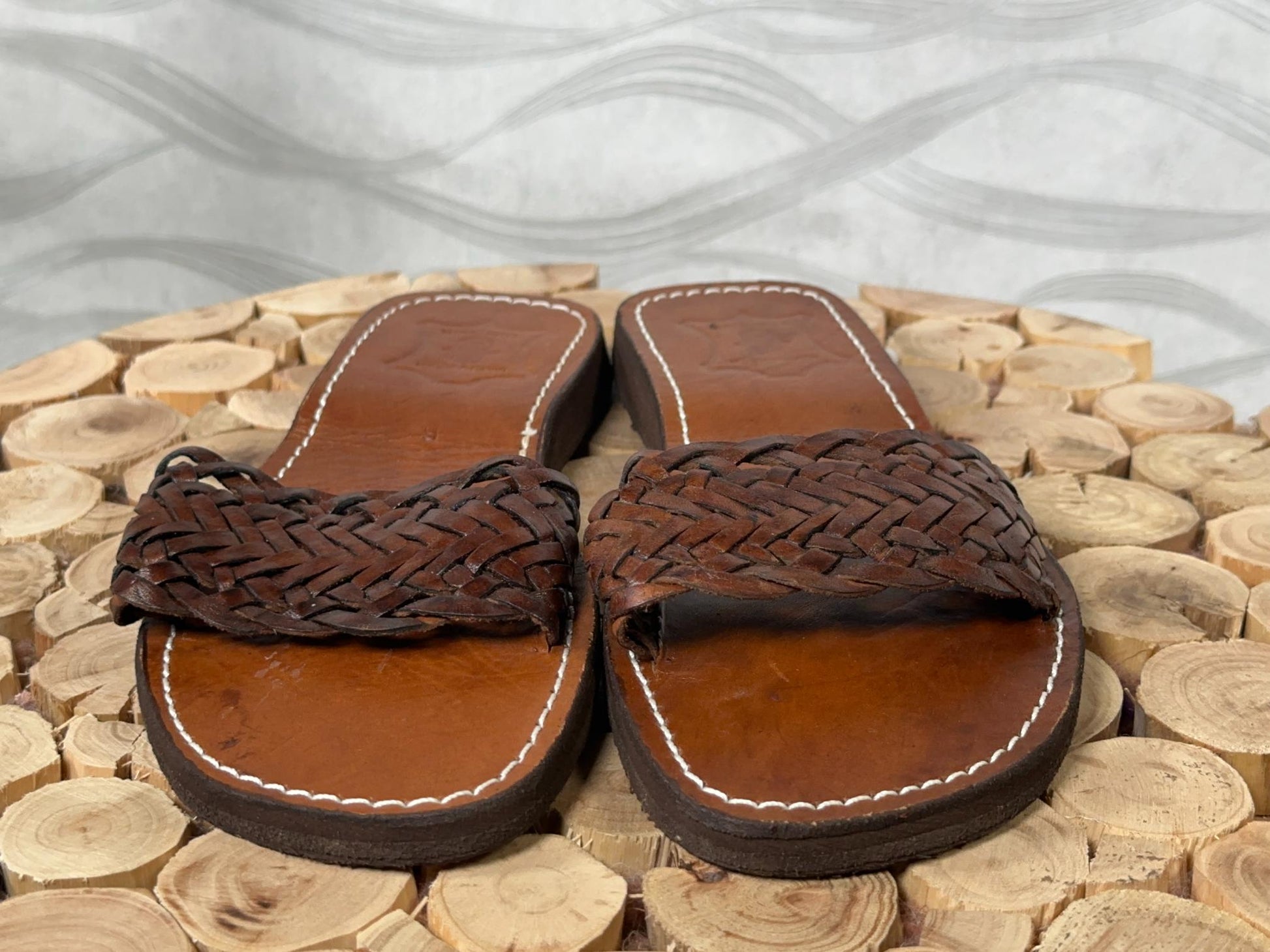 Handmade Braided Leather Sandals: Moroccan Boho Flats