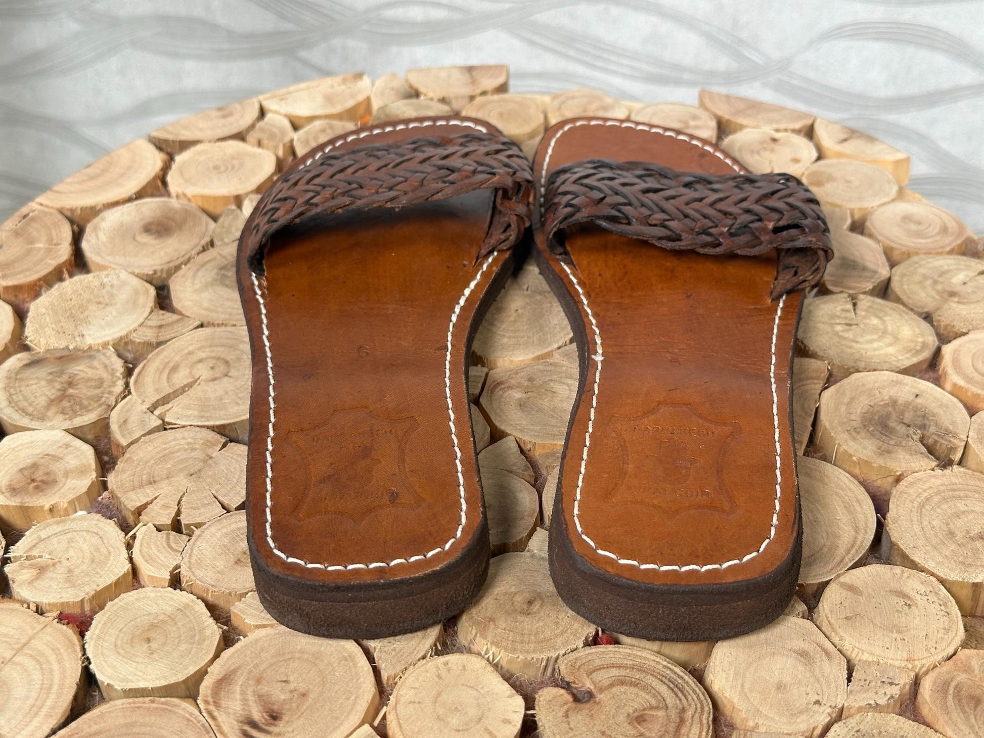 Handmade Braided Leather Sandals: Moroccan Boho Flats