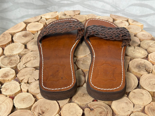 Handmade Braided Leather Sandals: Moroccan Boho Flats