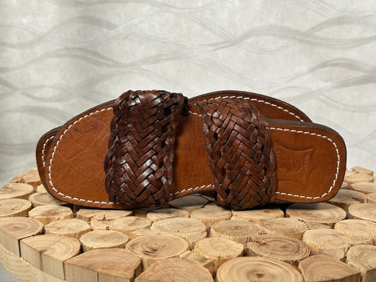 Handmade Braided Leather Sandals: Moroccan Boho Flats